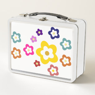 Box Boîte à lunch en métal floral