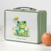 Box Boîte à lunch en métal grenouille florale (En situation)