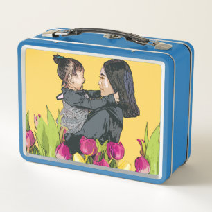 Box Boîte à lunch en métal illustration de l'amour ent