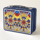 Box Boîte à lunch en métal inoxydable avec couleurs ro (Dos)