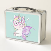 Box Boîte à lunch en métal Licorne (Dos)