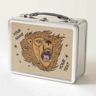 Box Boîte à lunch en métal Lion torse