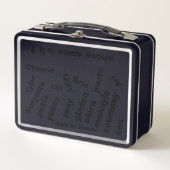 Box Boîte à lunch en métal noir / conception mmétropol (Devant)