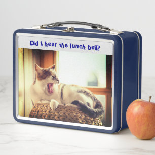 Box Boîte à lunch en métal pour Humour de chat