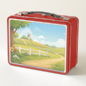 Box Boîte à lunch Fermes et Campagne – École d'animaux (Dos)
