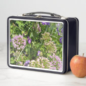 Box Boîte à lunch Fleurs de Prairie Fleurie Violette (En situation)