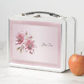 Box Boîte à lunch Fleurs roses modernes (En situation)