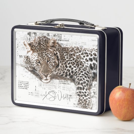 Box Boîte à lunch Léopard double face (En situation)