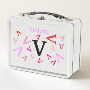 Box Boîte à lunch - Lettres brouillées en rose