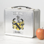 Box Boîte à Lunch Lopez Nom et Blason (En situation)