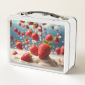 Box Boîte à lunch métallique à la fraise (Dos)
