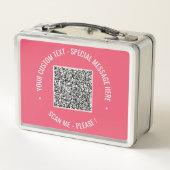 Box Boîte à lunch métallique avec code QR personnalisé (Dos)