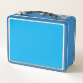 Box Boîte à lunch métallique | Bleu clair | Classique (Dos)