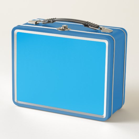 Box Boîte à lunch métallique | Bleu clair | Classique (Devant)