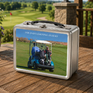 Box Boîte à lunch métallique Golfeur Caddy de snacks a