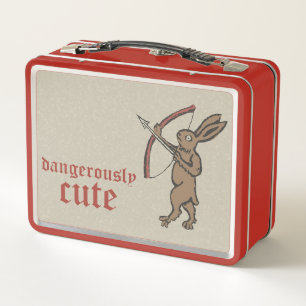 Box Boîte à lunch métallique Lapin Archer Médiéval