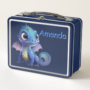 Box Boîte à lunch métallique personnalisable Blue Drag