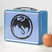 Box Boîte à lunch noire Dragon Blue (En situation)