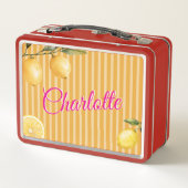 Box Boîte à Lunch Nom Tranche de Citron Sucré (Dos)