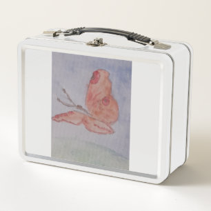 Box Boîte à lunch papillon rose