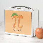 Box Boîte à lunch Peach Pi Cute Math Pi Day (En situation)