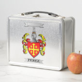 Box Boîte à Lunch Perez Nom et Blason (En situation)