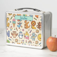 Boîte à lunch personnalisée Alphaland pour enfants