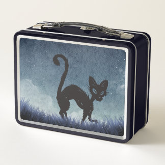 Box Boîte à lunch pour la nuit de chat noir - Éffrayan