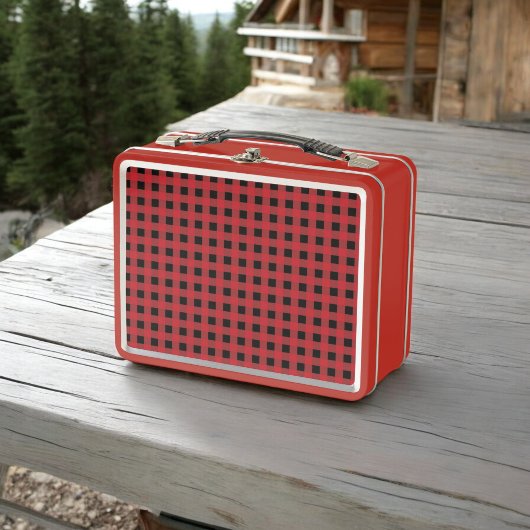 Box Boîte à lunch Red Buffalo Plaid pour Vibes de vaca