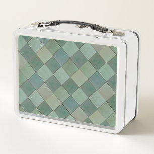 Box Boîte à lunch Retro Green Tile