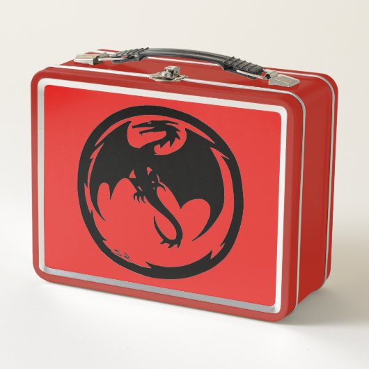 Box Boîte à lunch rouge Dragon noir (Devant)