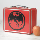 Box Boîte à lunch rouge Dragon noir (En situation)