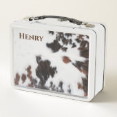 Box Boîte à lunch - Vachette Brown/blanche (Dos)