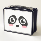Box Boîte à lunch Visage de Panda Mignon avec Grands Y (Dos)
