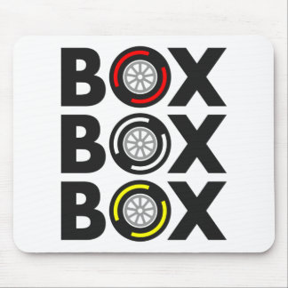"Box Box Box" F1 Bandenontwerp Muismat