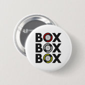 "Box Box Box" F1 Bandenontwerp Ronde Button 5,7 Cm (Voorkant /achterkant)