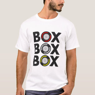 "Box Box Box" F1 Bandenontwerp T-shirt