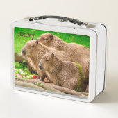 Box Capybara Trio Boîte à lunch métallique (Dos)