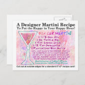 Box Car Martini Recept Briefkaart (Voorkant / Achterkant)