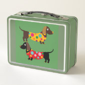 Box Conception de boîte à lunch avec des dachshunds (Dos)