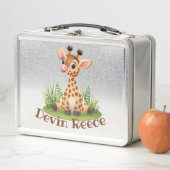 Box Cute Kids Giraffe Boîte à lunch personnalisée (En situation)