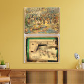 Box Dissected map, Verenigde Staten Canvas Afdruk (Insitu (Woonkamer))