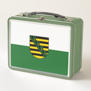 Box Drapeau de la boîte à lunch métallique de Saxe