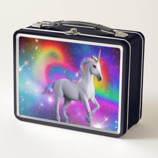 Box Espace Unicorne Boîte à lunch en métal (Devant)