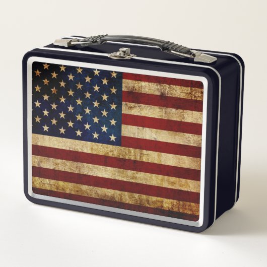 Box Etats-Unis / Boîte à lunch pour drapeau grungé (Devant)