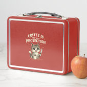 Box Funny Lunch box, Coffee is for your protection. (En situation)