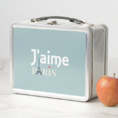 Box J'aime Paris Boîte à lunch en métal (En situation)