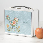 Box Little Bird Floral Green Feuille Boîte à lunch en  (En situation)