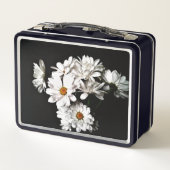 Box Mallette à lunch florale Daisy noir et blanc (Dos)