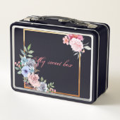 Box Mes fleurs de boîte douce, boîte à lunch noire (Dos)